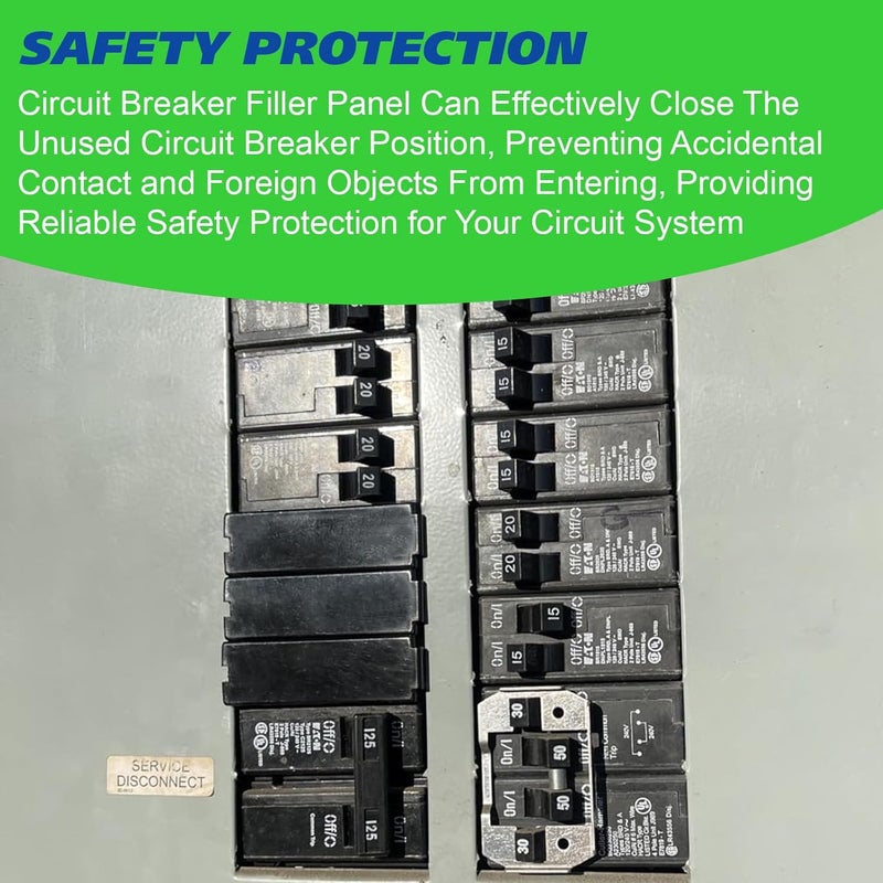 EAORBD Breaker Filler Plate for Eaton Cutler Hammer Circuit Breaker Panel Cover, CHFPP Breaker Panel Blanks for 0.7 Inch Circuit Breaker Filler Square D, (with Electrical Panel Label Stickers) 10-Pack - Image 5